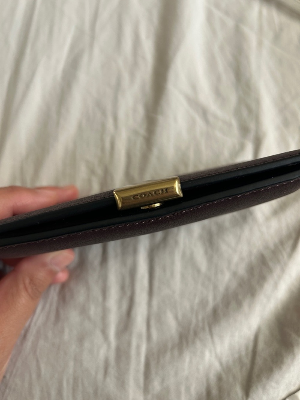 Coach Dreamer card case in Oxblood - Picture 3 of 9